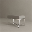 Sophia Stool in High Polish Steel and Sand PU