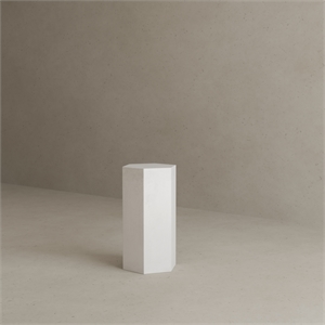 Tubbs Hexagon Pedestal Low in Ivory