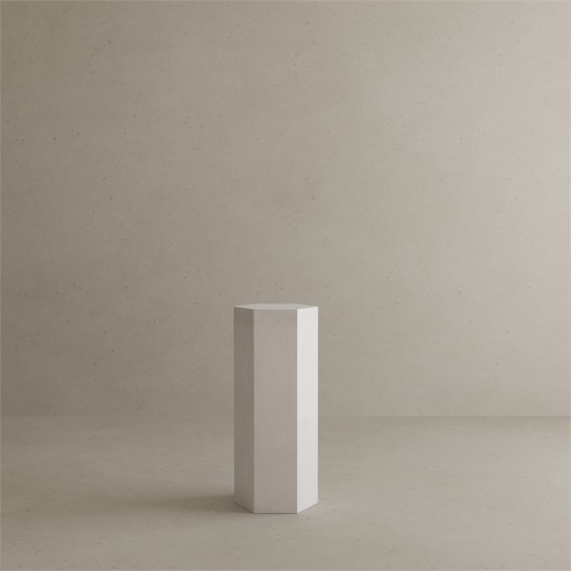 Tubbs Hexagon Pedestal Medium in Ivory