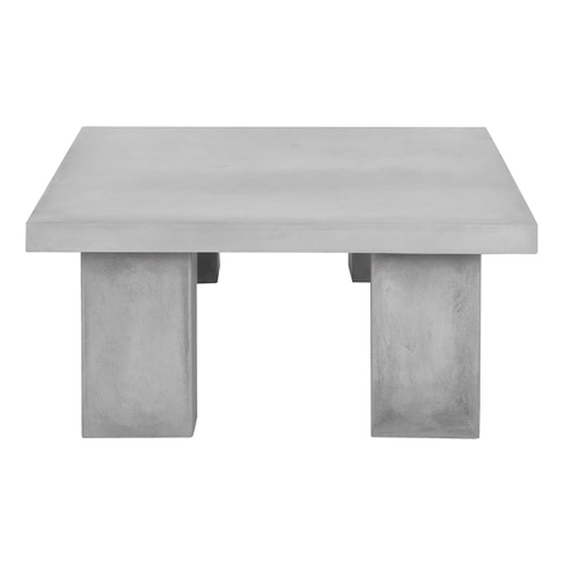 Ella Rectangle Coffee Table Medium In Light Gray Concrete