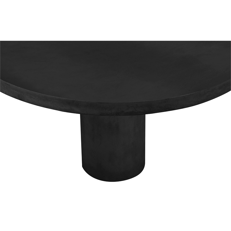 Nat Round Coffee Table Large In Black Concrete