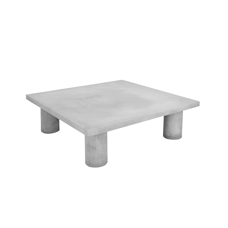 Nat Square Coffee Table Small In Light Gray Concrete