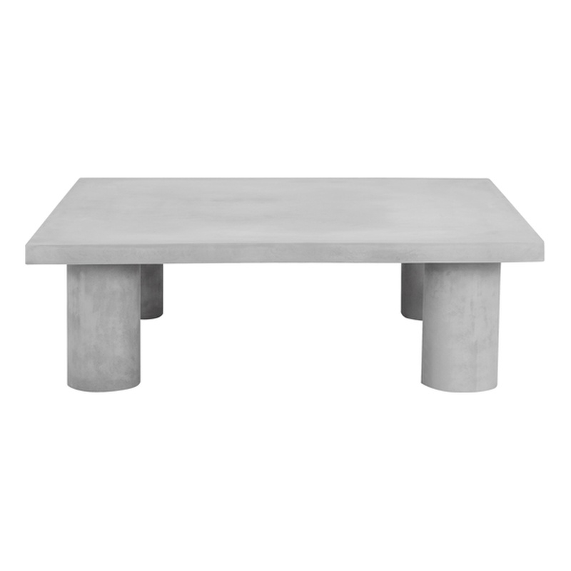 Nat Square Coffee Table Small In Light Gray Concrete