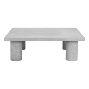 Nat Square Coffee Table Small In Light Gray Concrete