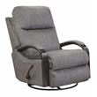 Thomas Swivel Glider Recliner in Graphite Gray Polyester Fabric