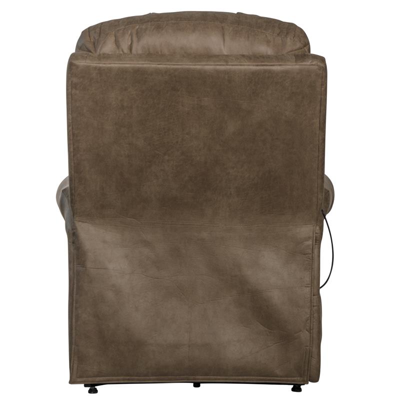 David Power Lift Recliner with Heat and Massage in Silt Brown Fabric