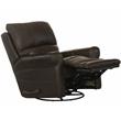 Samuel 360 Degree Swivel Glider Recliner in Chocolate Brown Leather