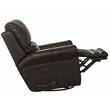 Samuel 360 Degree Swivel Glider Recliner in Chocolate Brown Leather