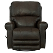 Samuel 360 Degree Swivel Glider Recliner in Chocolate Brown Leather
