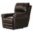 Samuel Power Lay Flat Recliner with USB Charging Port in Chocolate Brown Leather