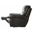 Samuel Power Lay Flat Recliner with USB Charging Port in Chocolate Brown Leather