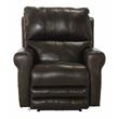 Samuel Power Lay Flat Recliner with USB Charging Port in Chocolate Brown Leather