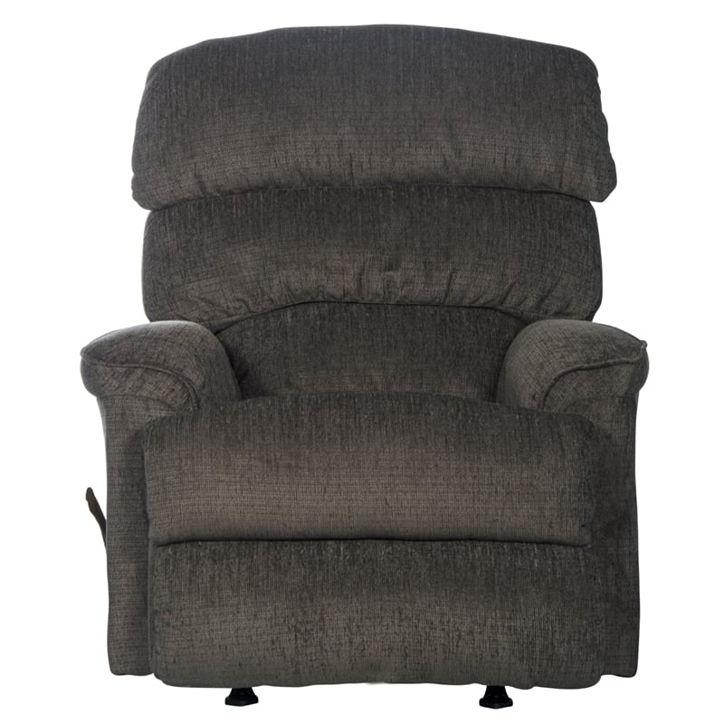 Atkins Rocker Recliner in Gray Polyester Fabric