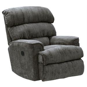Atkins Power Wall Hugger Recliner in Gray Polyester Fabric