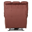 Barkley Power Lay Flat Recliner with Extended Ottoman in Red Polyester Fabric