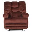 Barkley Power Lay Flat Recliner with Extended Ottoman in Red Polyester Fabric