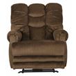 Barkley Power Lay Flat Recliner with Extended Ottoman in Brown Polyester Fabric