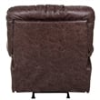Tommy Smooth Glider Recliner in Brown Polyester Fabric