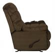 Batts Chaise Rocker Recliner with Heat & Massage in Brown Polyester Fabric