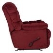 Batts Chaise Rocker Recliner with Deluxe Heat & Massage in Red Polyester Fabric