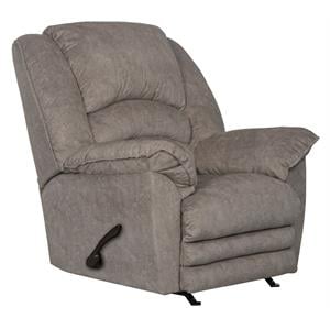 Dolan Chaise Rocker Recliner in Gray Polyester Fabric