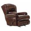 James Deluxe Glider Recliner in Walnut Brown Top Grain Italian Leather