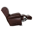 James Deluxe Glider Recliner in Walnut Brown Top Grain Italian Leather