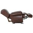 James Deluxe Glider Recliner in Walnut Brown Top Grain Italian Leather