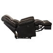 Boyd Power Lay Flat Chaise Recliner in Brown Top Grain Italian Leather
