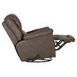 Justin Chaise Swivel Glider Recliner in Gray Polyester Fabric