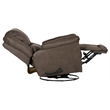 Justin Chaise Swivel Glider Recliner in Gray Polyester Fabric