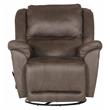 Justin Chaise Swivel Glider Recliner in Gray Polyester Fabric