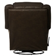 Justin Chaise Swivel Glider Recliner in Brown Polyester Fabric