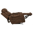 Wellker Power Rocker Recliner with Heat & Massage in Brown Polyester Fabric