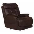 Osborne Power Lay Flat Recliner with Heat & Massage in Brown Polyester Fabric