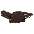 Osborne Power Lay Flat Recliner with Heat & Massage in Brown Polyester Fabric