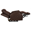Osborne Power Lay Flat Recliner with Heat & Massage in Brown Polyester Fabric
