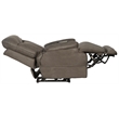 Osborne Power Lay Flat Rec with Heat & Massage in Gray Polyester Fabric