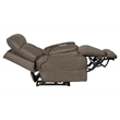 Osborne Power Lay Flat Rec with Heat & Massage in Gray Polyester Fabric
