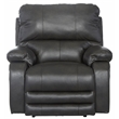 Kealyn Power Lay Flat Recliner with Power Headrest in Gray Faux Leather
