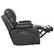 Kealyn Power Lay Flat Recliner with Power Headrest in Gray Faux Leather