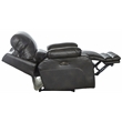Kealyn Power Lay Flat Recliner with Power Headrest in Gray Faux Leather