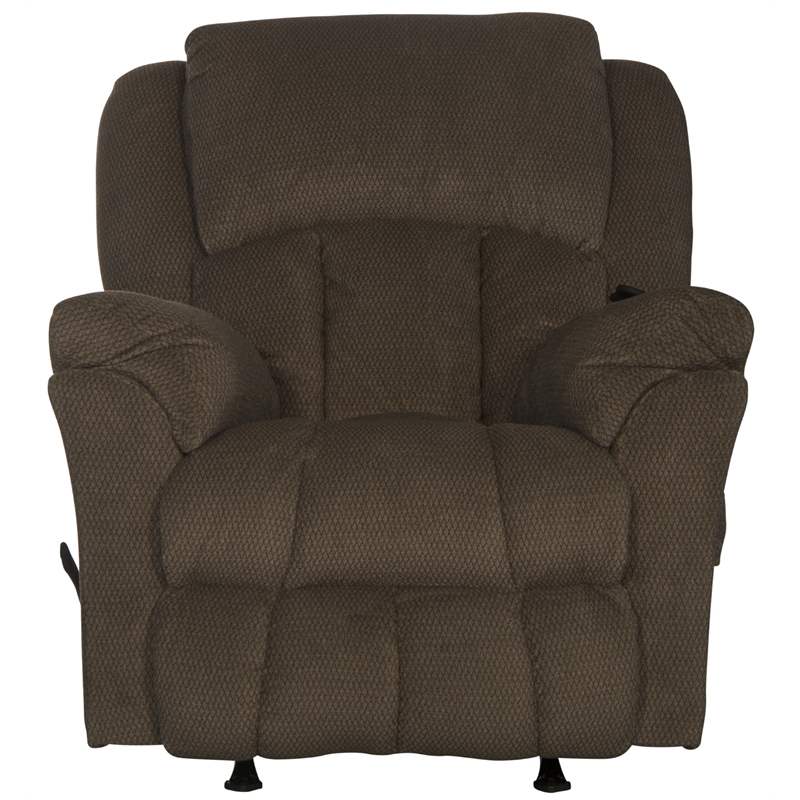 Catnapper Grady Polyester Rocker Recliner with Deluxe Heat & Massage in Brown