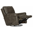 Graves Swivel Glider Recliner in Gray Polyester Fabric