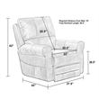 Graves Power Wall Hugger Recliner in Gray Polyester Fabric