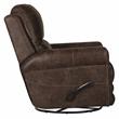 Graves Swivel Glider Recliner in Brown Polyester Fabric