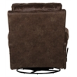 Graves Swivel Glider Recliner in Brown Polyester Fabric