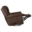 Graves Swivel Glider Recliner in Brown Polyester Fabric
