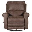 Graves Swivel Glider Recliner in Brown Polyester Fabric