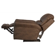 Graves Power Wall Hugger Recliner in Brown Polyester Fabric
